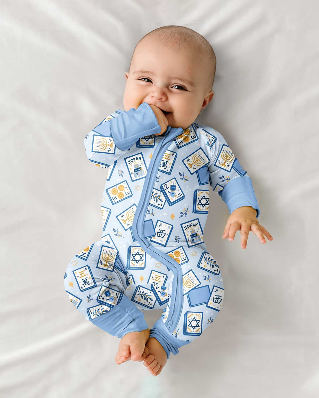 Mahjong Tov Hanukkah Family Matching Bamboo Convertible Zippy