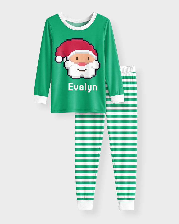 Merry Pixel Pals Bamboo Two Piece Long Sleeve Pajama Set