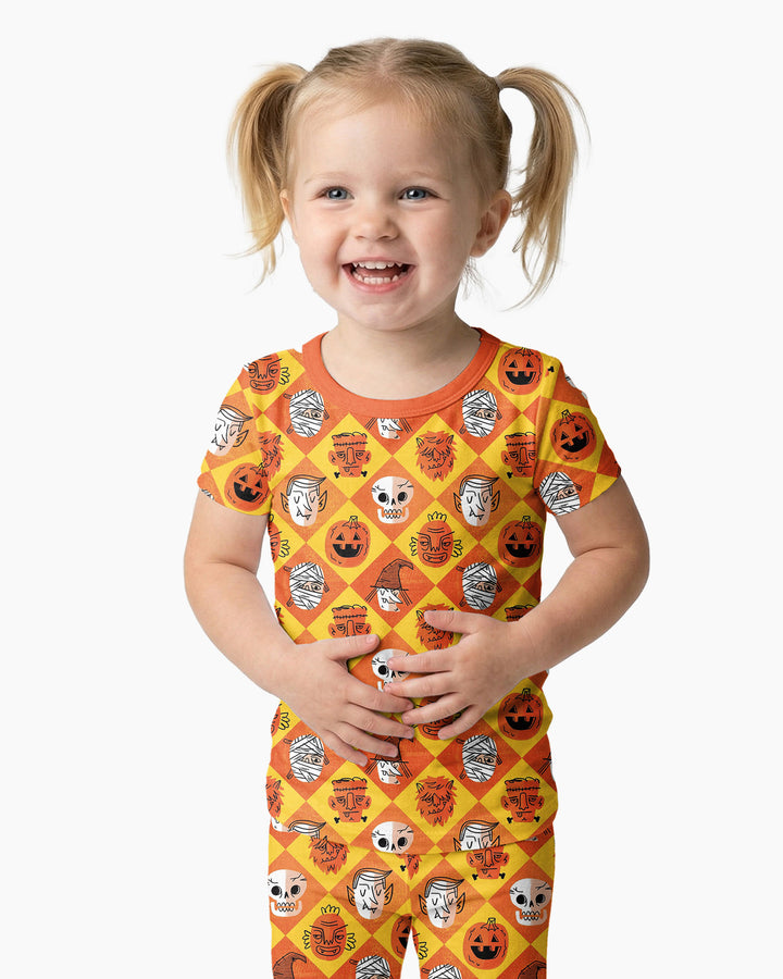 Monster Mix Bamboo Two Piece Short Sleeve Pajama Set