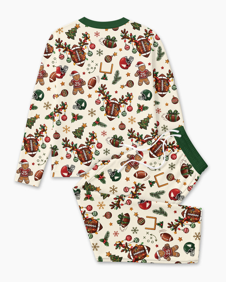 Football Christmas Merry Kickmas Bamboo Men's Pajama Set