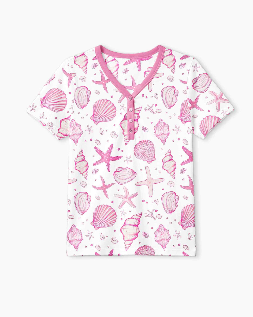 Coastal Charm Family Matching Bamboo Women Short Sleeve Short Pajama Set