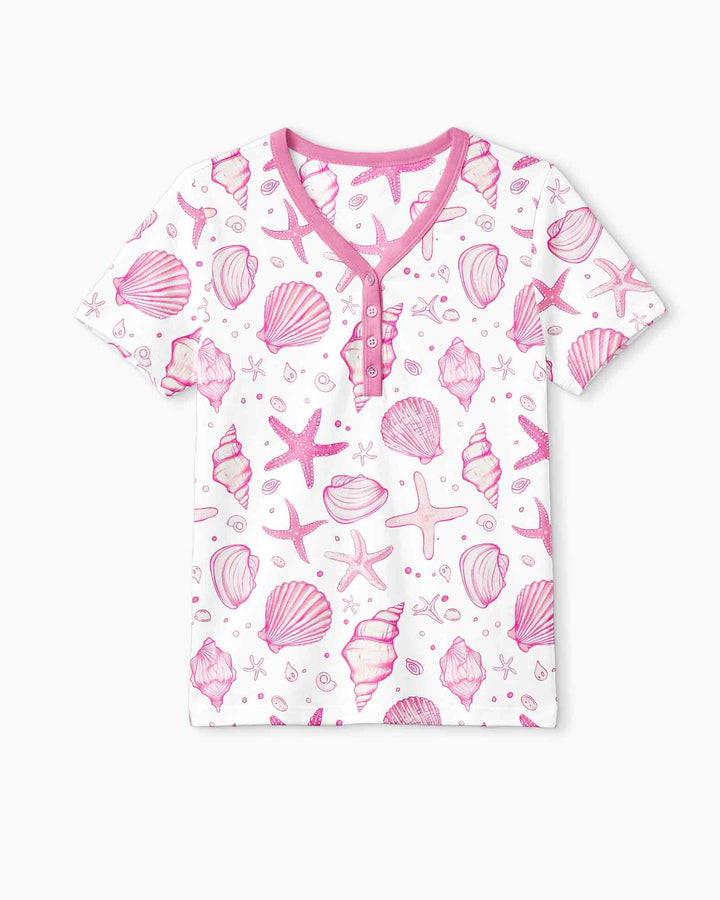 Coastal Charm Family Matching Bamboo Women Short Sleeve Short Pajama Set
