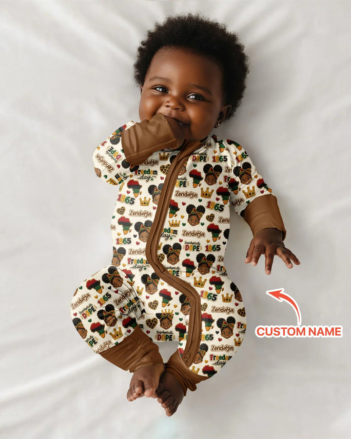 Custom Name Juneteenth Unapologetically Dope Bamboo Convertible Zippy