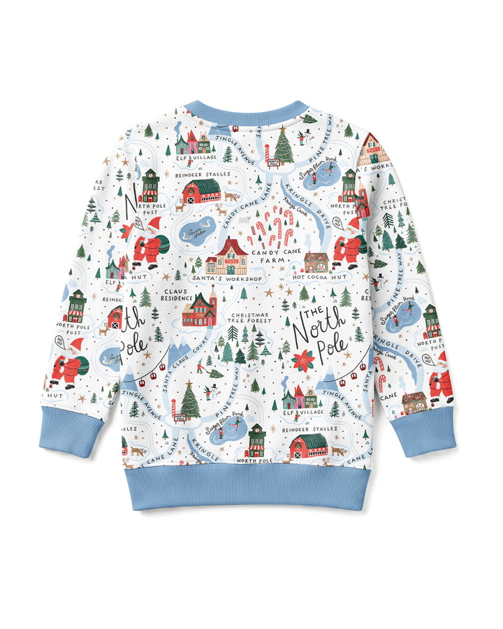 The North Pole Map Bamboo Crewneck Sweatshirt