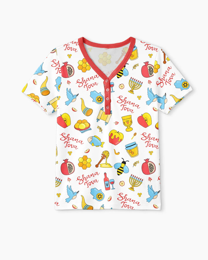 Shanah Tovah U'Metukah Bamboo Women Short Sleeve Short Pajama Set