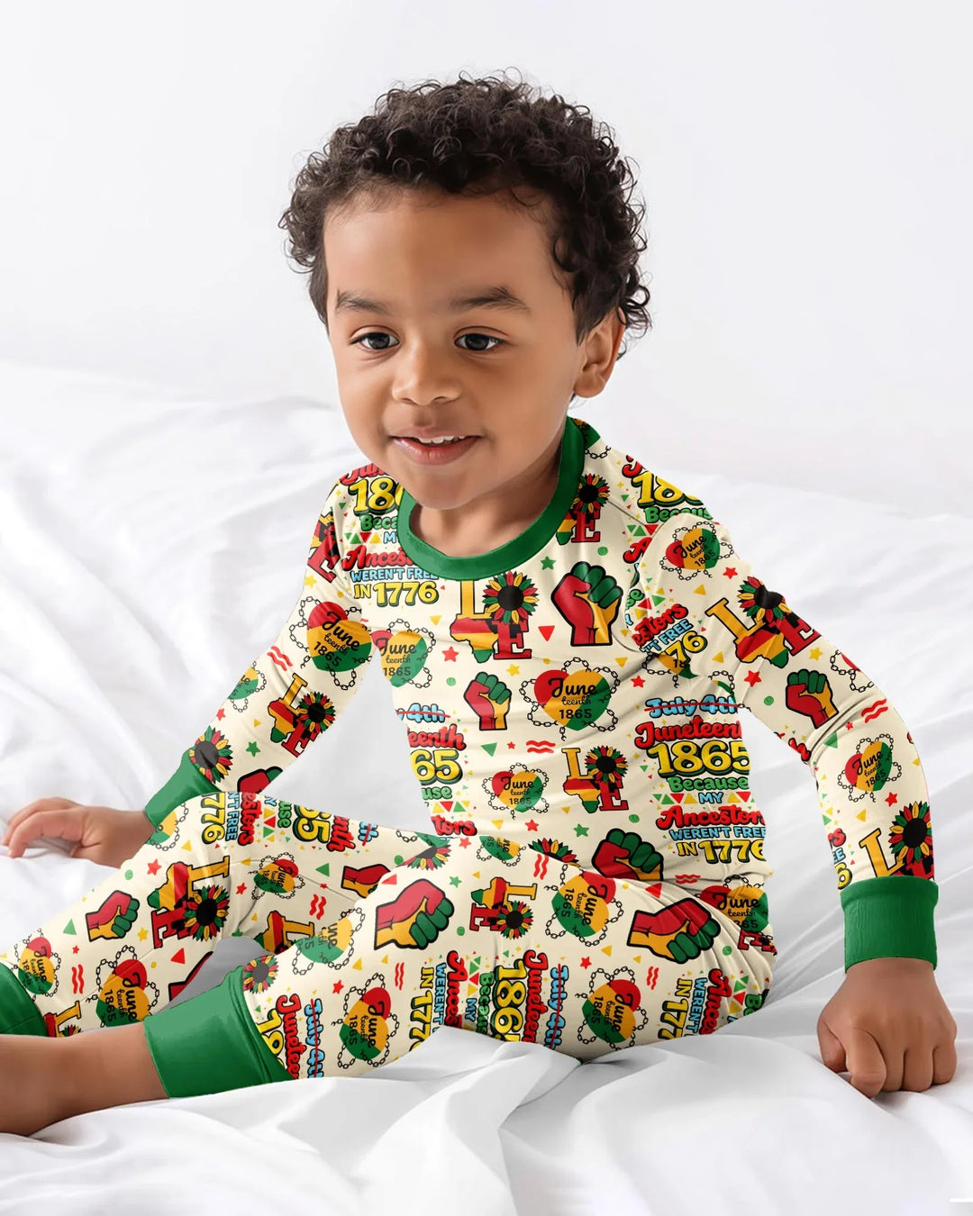 Juneteenth 1865 Because My Ancestors Weren't Free In 1776 Bamboo Two Piece Long Sleeve Pajama Set