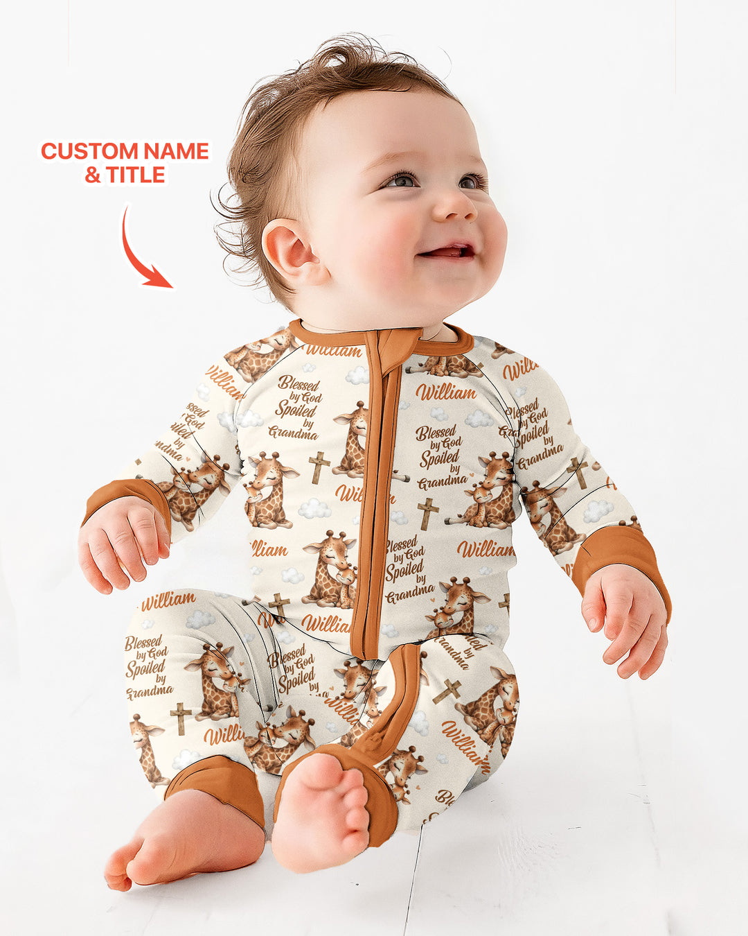 Custom Name Blessed By God Spoiled By Grandma Bamboo Convertible Zippy