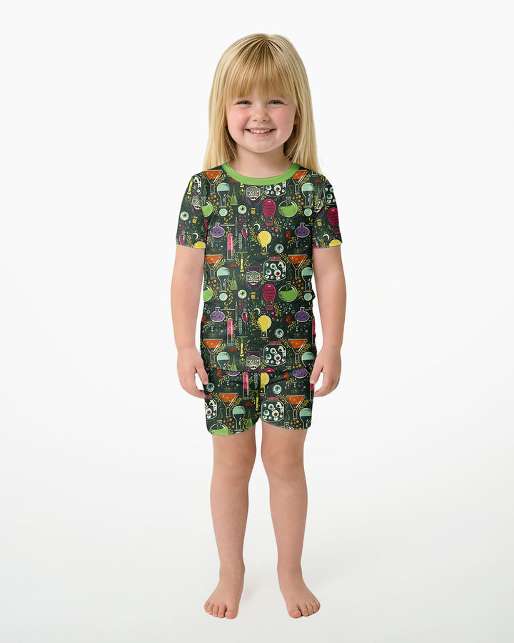 Mad Science Bamboo Two Piece Short Sleeve Shorts Pajama Set
