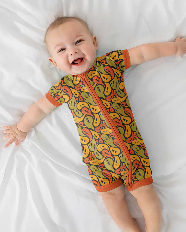 Retro Haunts & Happy Boos Bamboo Shorty Zippy