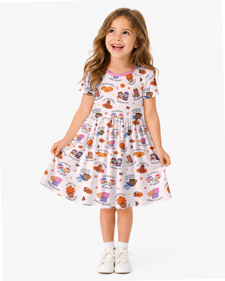 Tis the Dia De Muertos Season Bamboo Twirl Dress