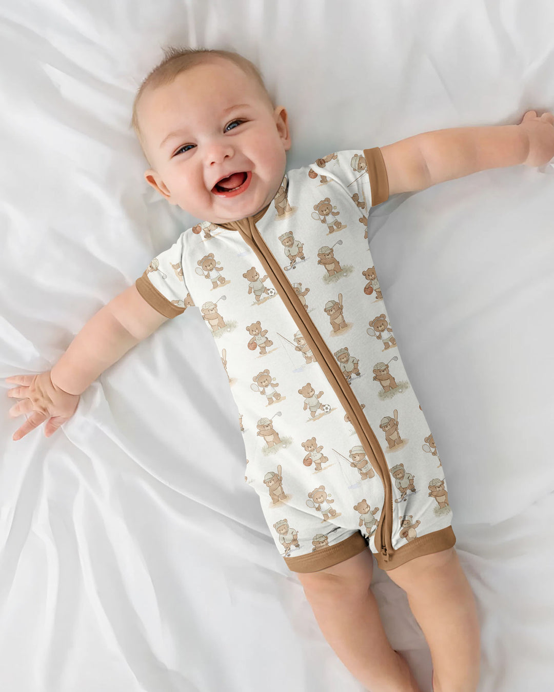 Little Sports Bears Bamboo Shorty Zippy