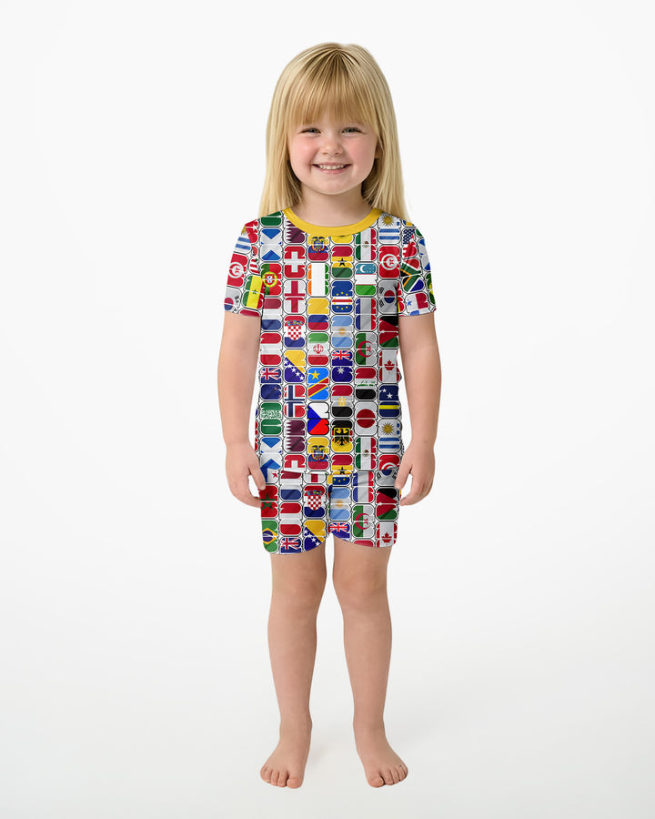 We Are 26 Family Matching Bamboo Two Piece Short Sleeve Shorts Pajama Set