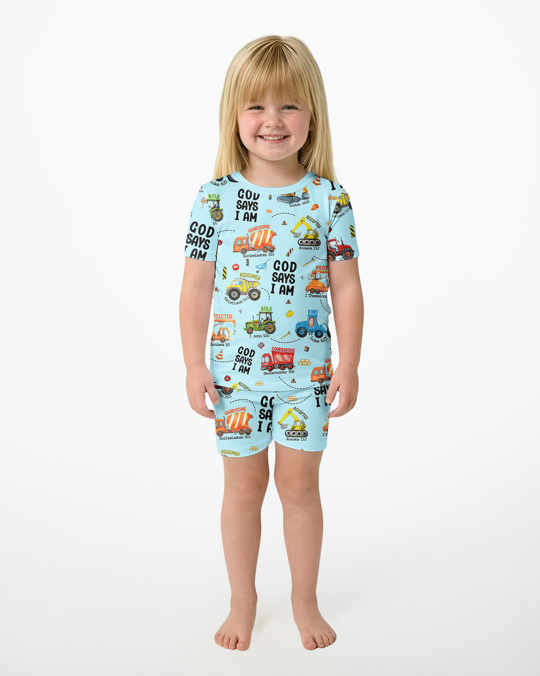 God Says I Am Boy Bamboo Two Piece Short Sleeve Shorts Pyjamas Set