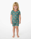 Atomic Santas in Space Bamboo Two Piece Short Sleeve Shorts Pajama Set