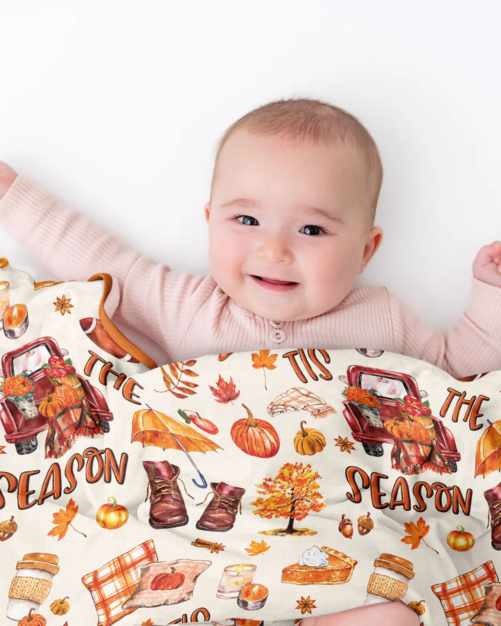 Fall Tis the Season Bamboo Blanket