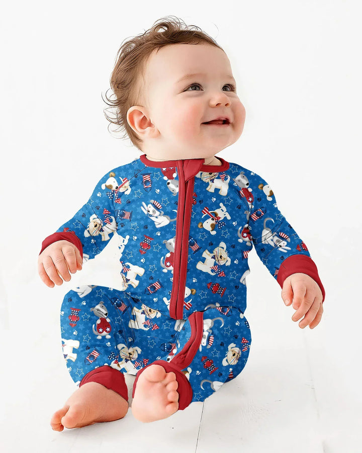 Red, White & Woof Family Matching Bamboo Convertible Zippy
