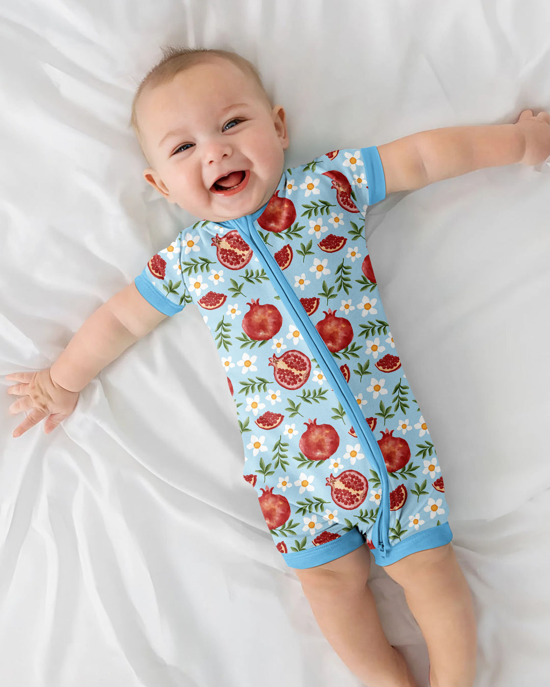 Pomegranate Garden Joy Family Matching Bamboo Shorty Zippy