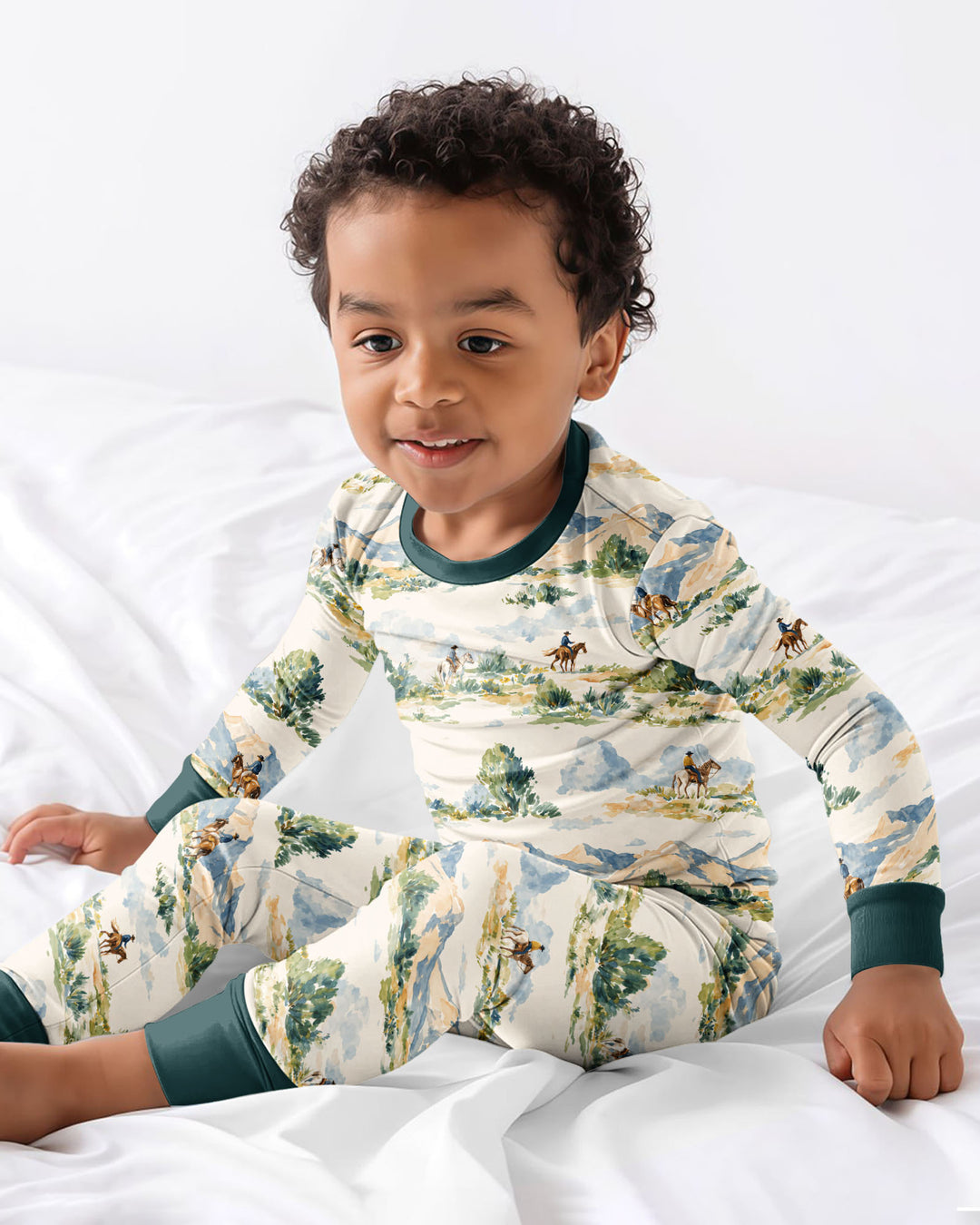 Template Bamboo Two Piece Long Sleeve Pyjamas Set