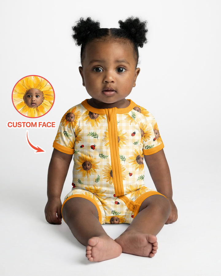 Custom Photo Be The Sunshine Bamboo Shorty Zippy