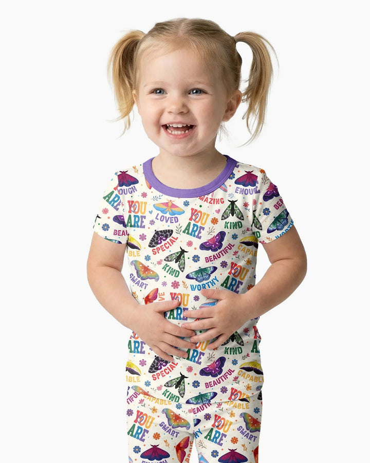 Proud Wings Family Matching Bamboo Two Piece Short Sleeve Pajama Set