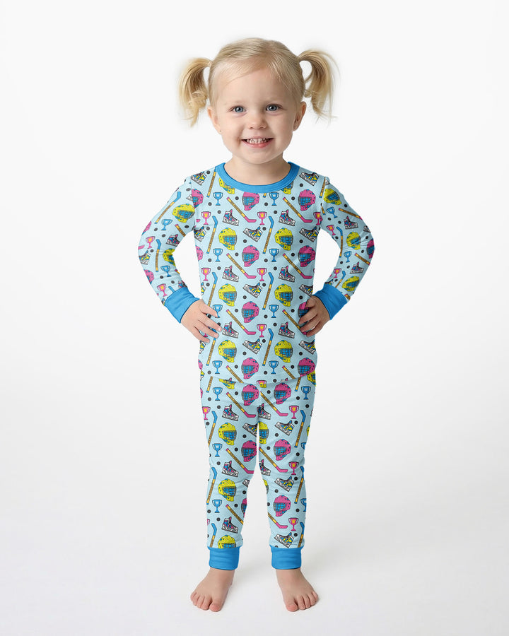 The Ice Hockey Princess Bamboo Two Piece Long Sleeve Pajama Set