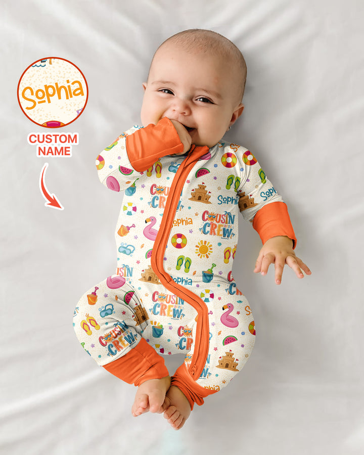 Custom Name Summer 2026 Cousin Crew Bamboo Convertible Zippy