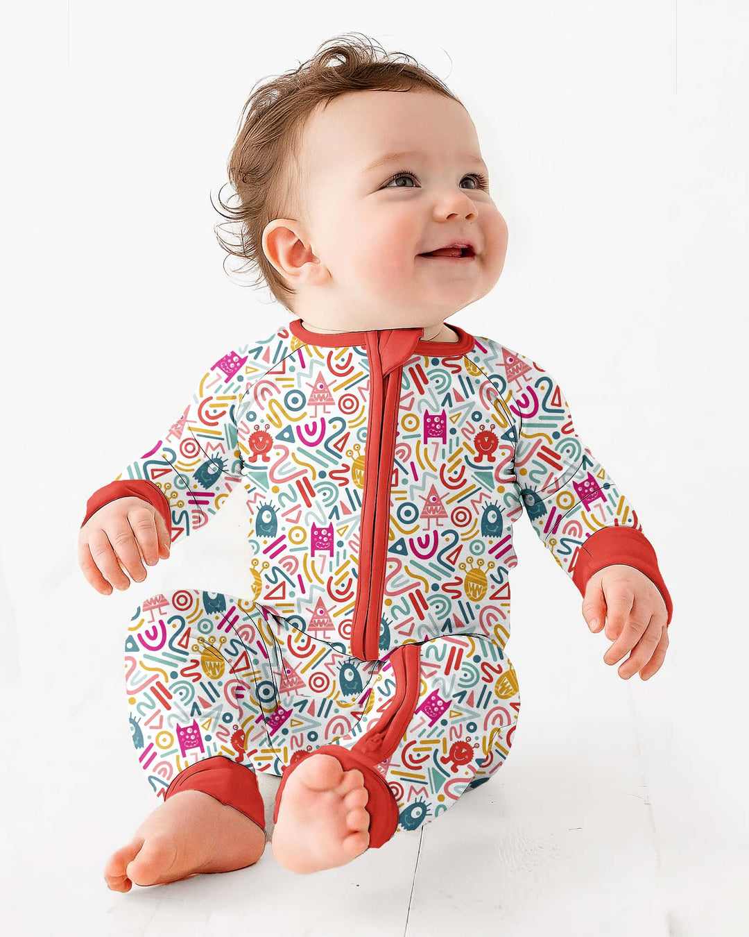 Rainbow Monster Party Bamboo Convertible Zippy