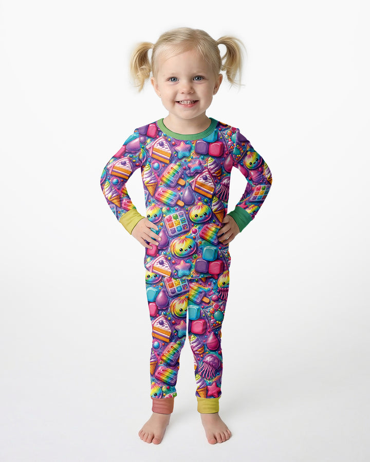 Squishy Party Bamboo Two Piece Long Sleeve Pajama Set