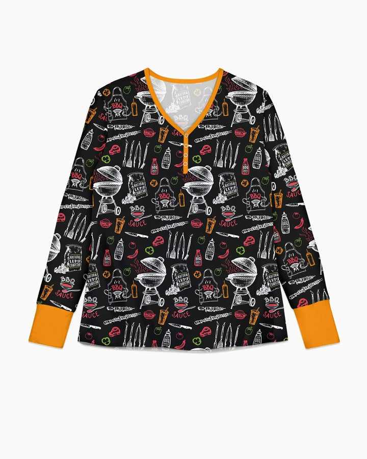 Backyard BBQ Party Family Matching Bamboo Women Pajama Set