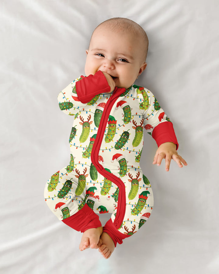Cheerful Christmas Pickle Bamboo Convertible Zippy