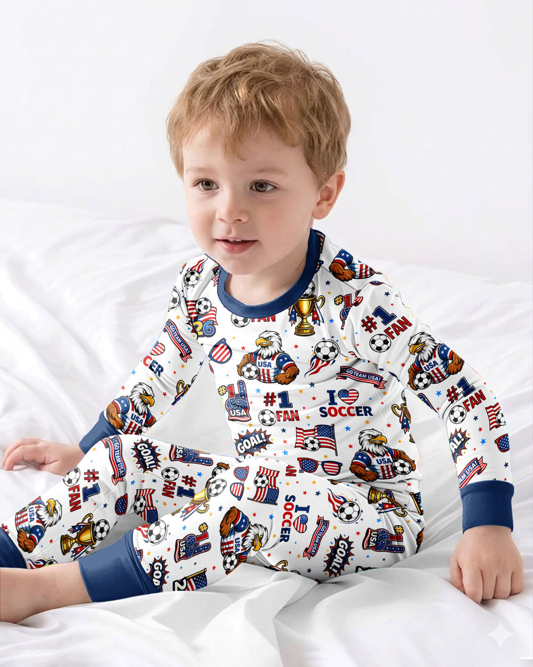 USA Soccer 2026 Party Bamboo Two Piece Long Sleeve Pajama Set
