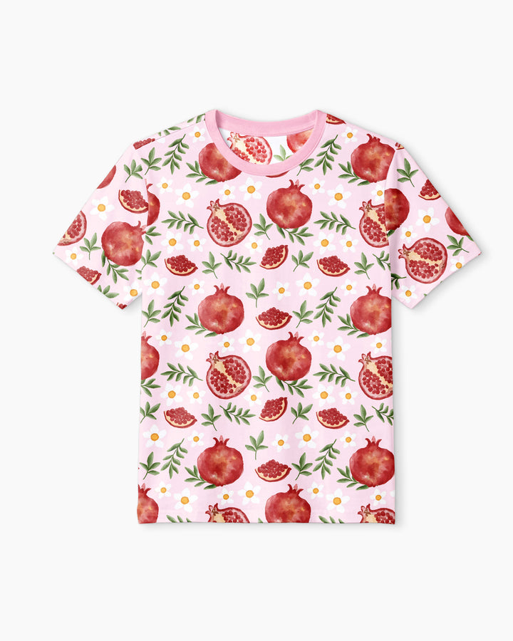 Pomegranate Garden Joy Family Matching Bamboo Men Short Sleeve Short Pajama Set