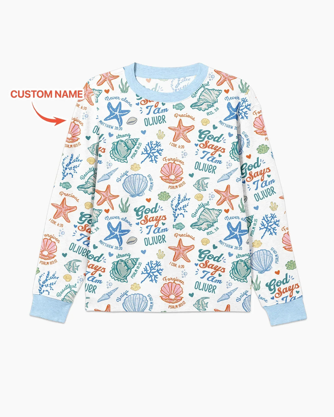 Coastal God Says I Am Custom Name Bamboo Men's Pajama Set