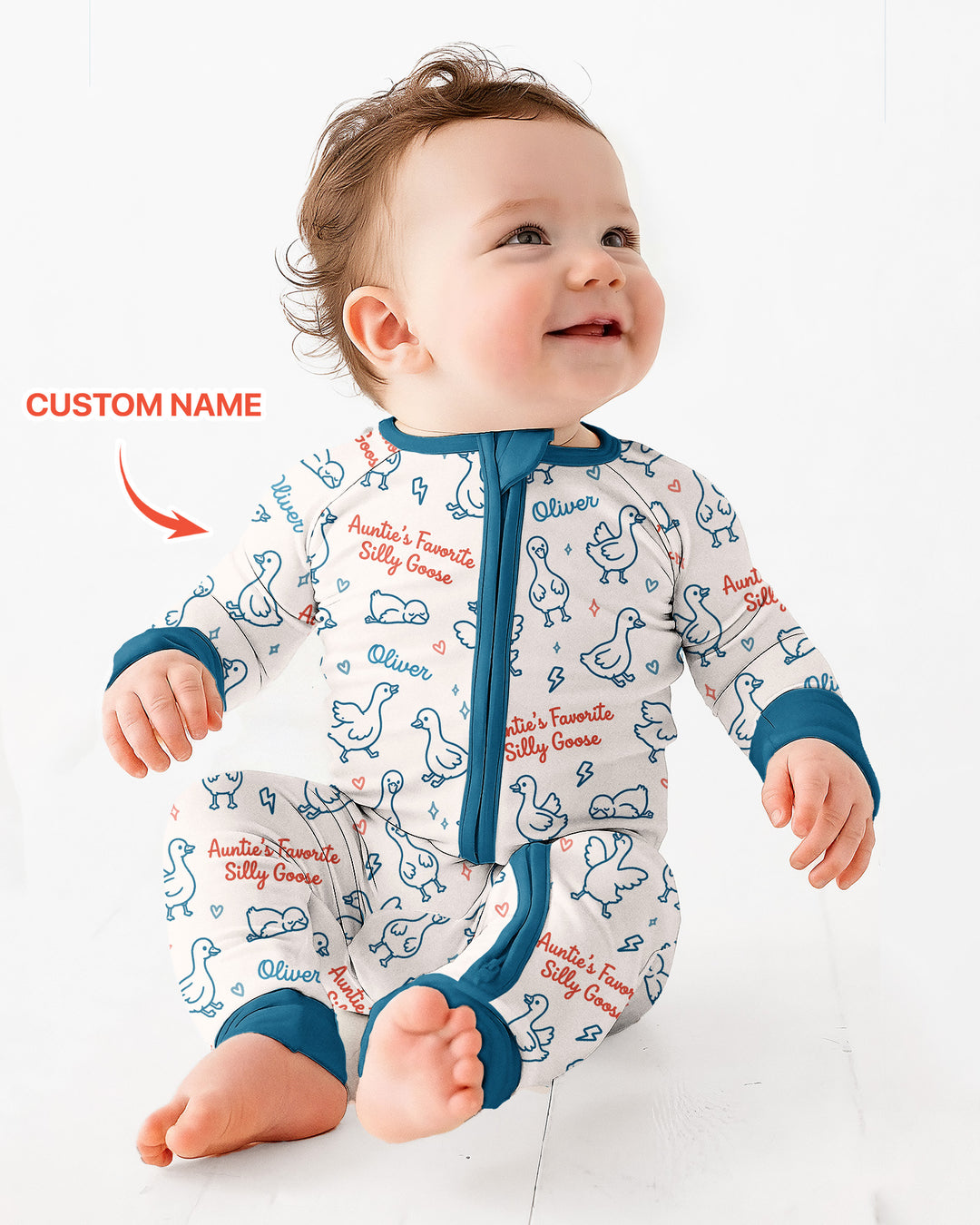 Custom Name Auntie's Favorite Silly Goose Bamboo Convertible Zippy