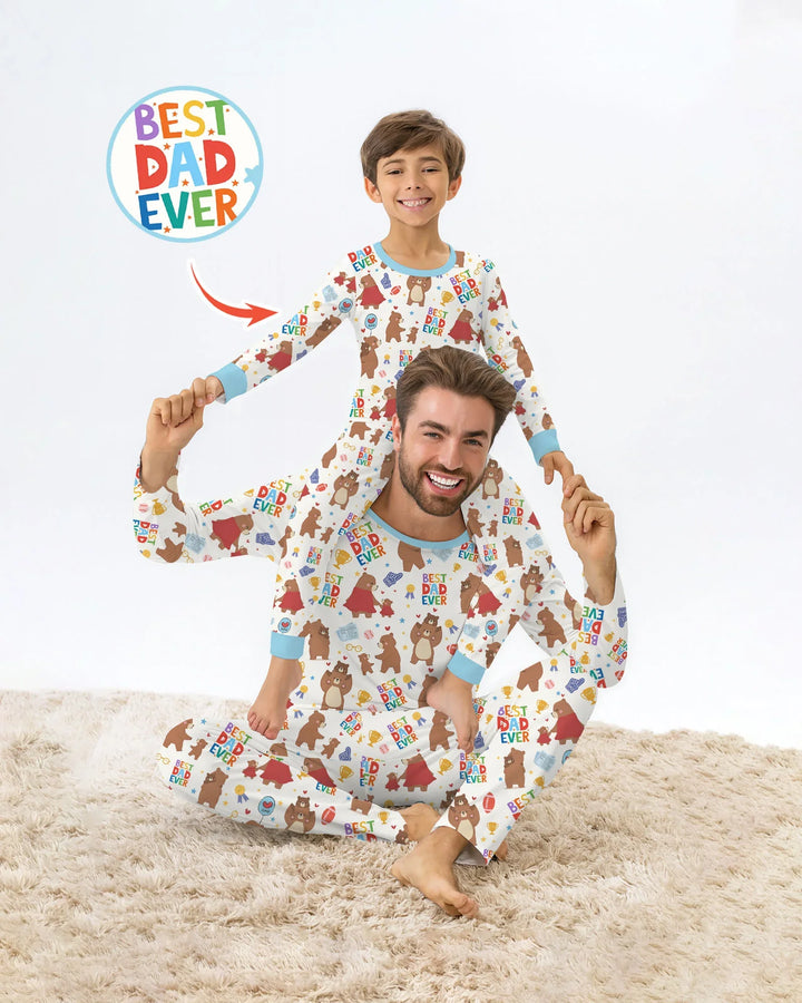 Best Daddy Bear Ever Family Matching Bamboo Men's Pajama Set