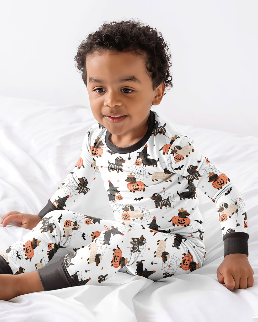 Howl-O-Weenie Dachshund Two Piece Long Sleeve Pajama Set