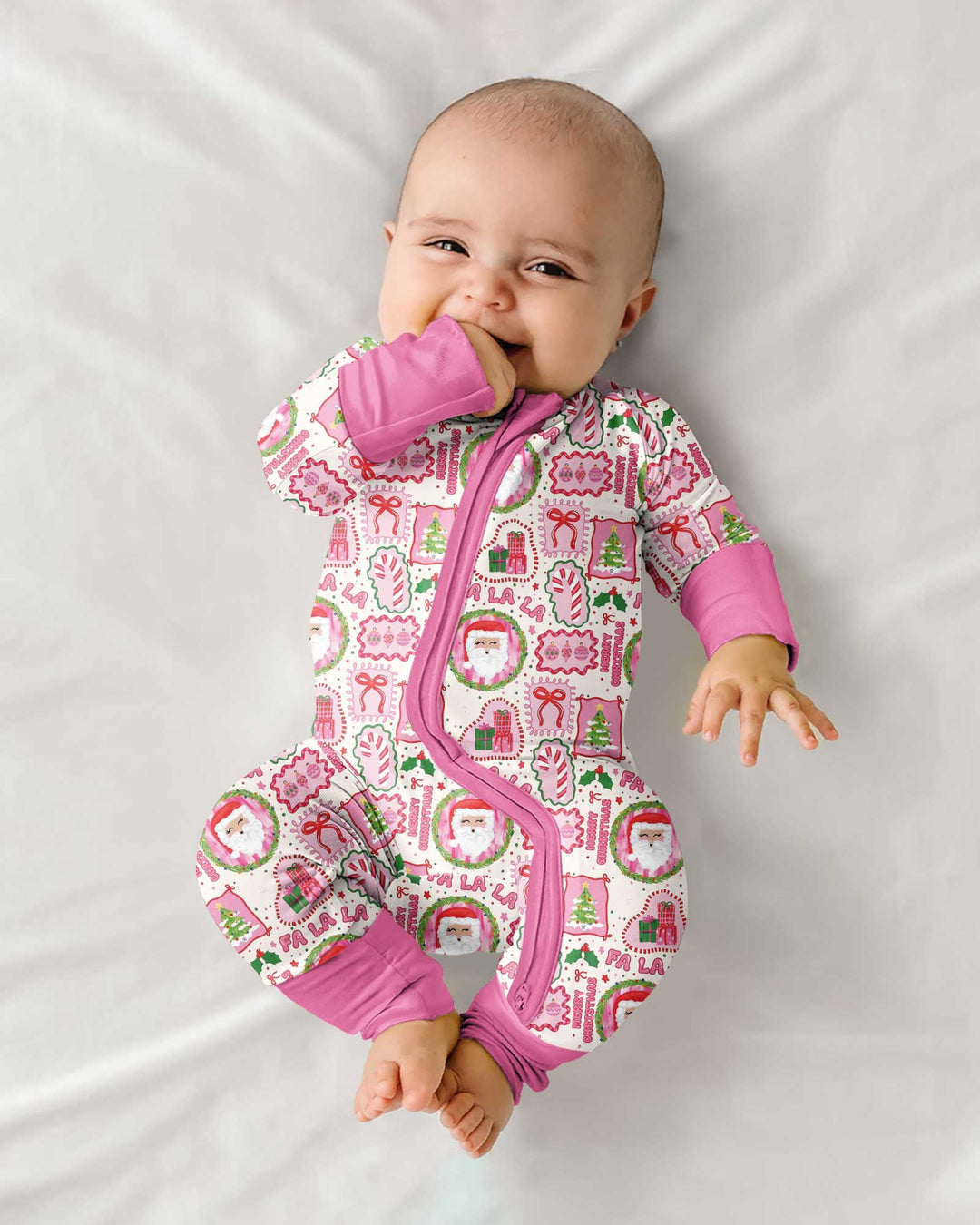 Fa La La Pink Christmas Bamboo Convertible Zippy