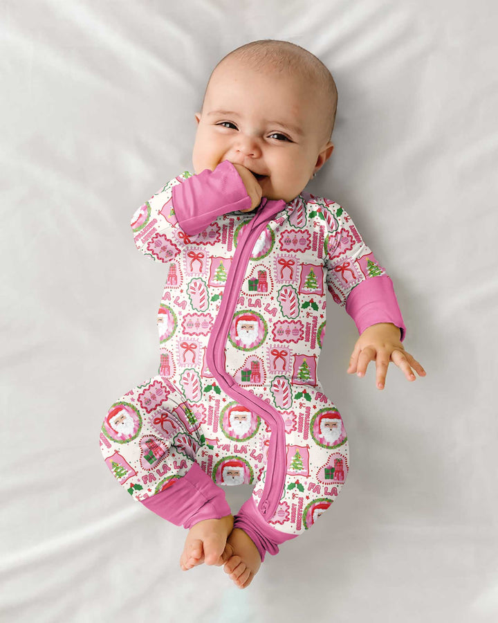 Fa La La Pink Christmas Bamboo Convertible Zippy