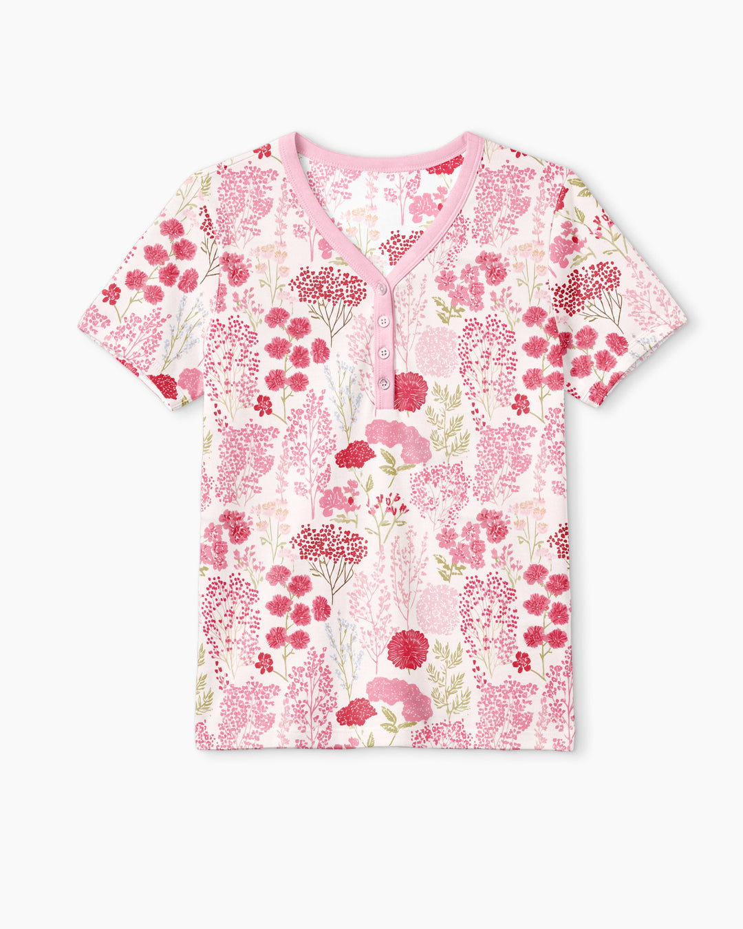 Blushing Wildflowers Bamboo Women Short Sleeve Short Pajama Set