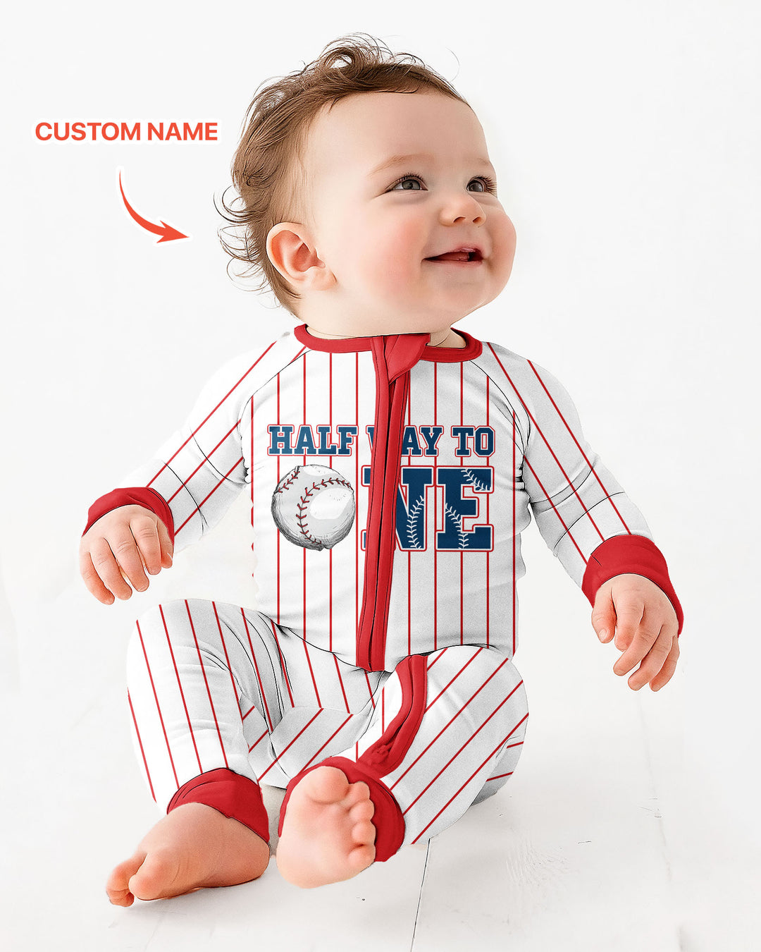 Custom Name Half Way To One Bamboo Convertible Zippy