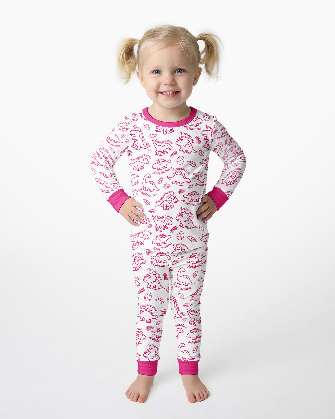 Template Bamboo Two Piece Long Sleeve Pyjamas Set