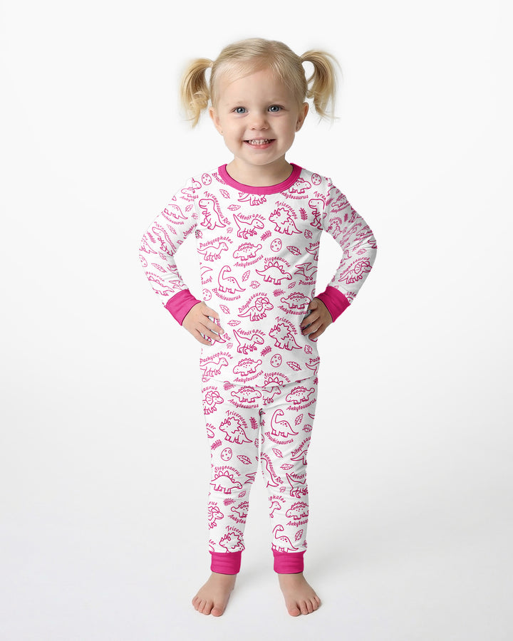 Template Bamboo Two Piece Long Sleeve Pyjamas Set