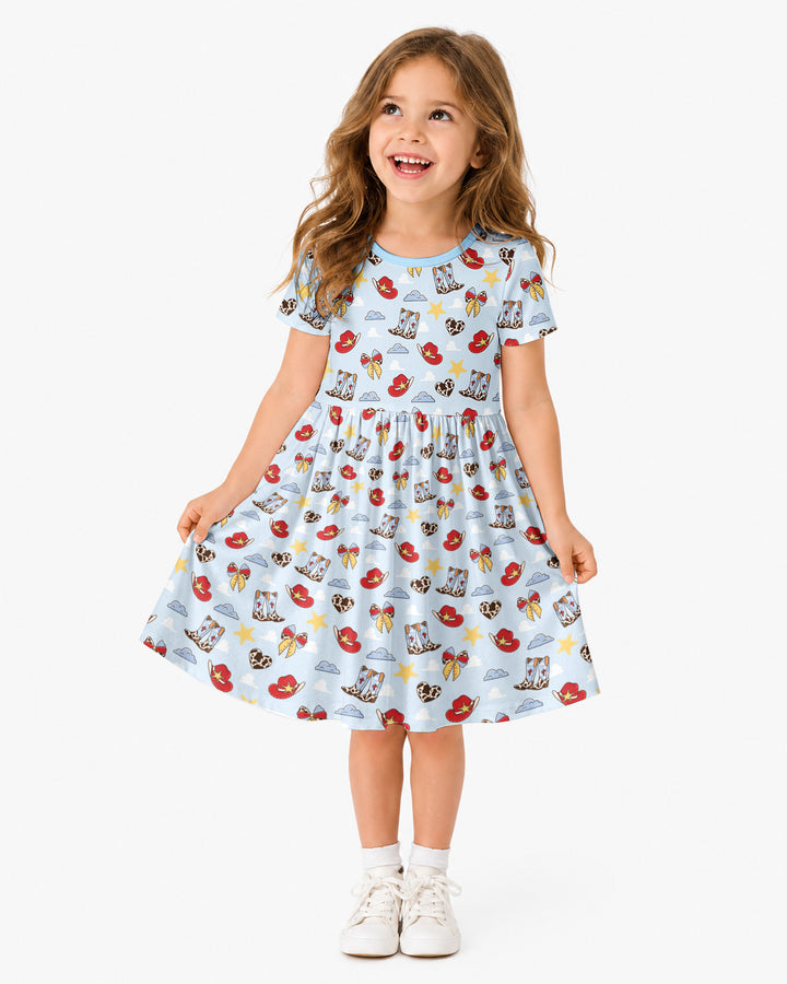 Cowboy Story Bamboo Twirl Dress