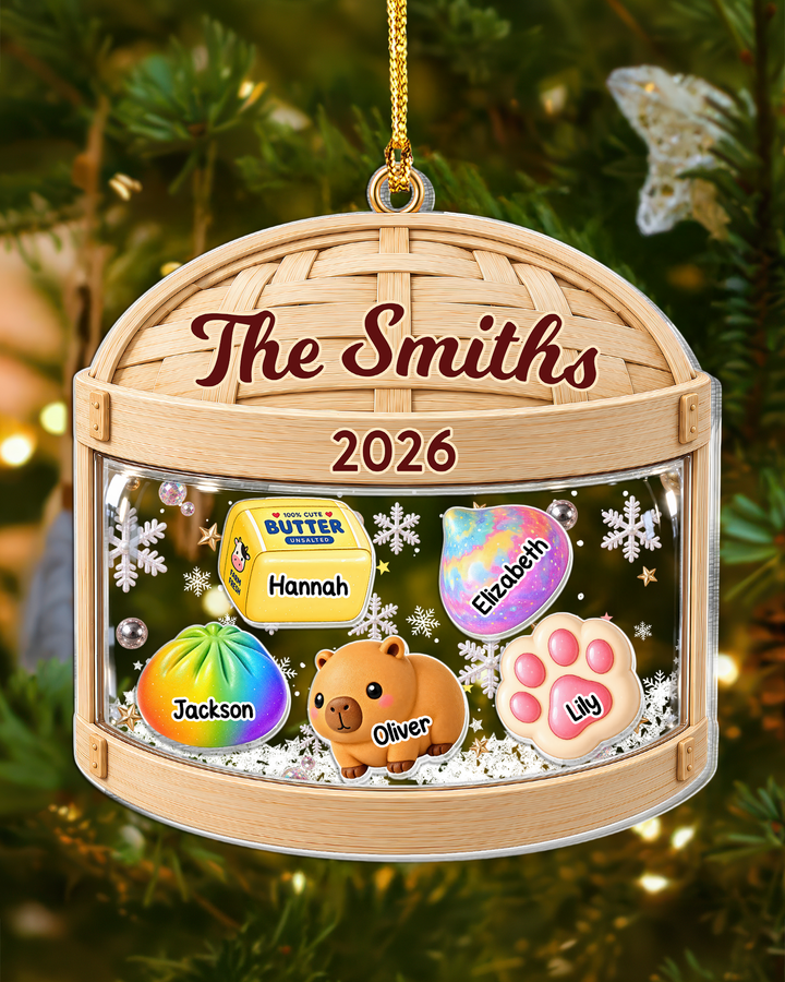 Squishies Family Shaker Ornament