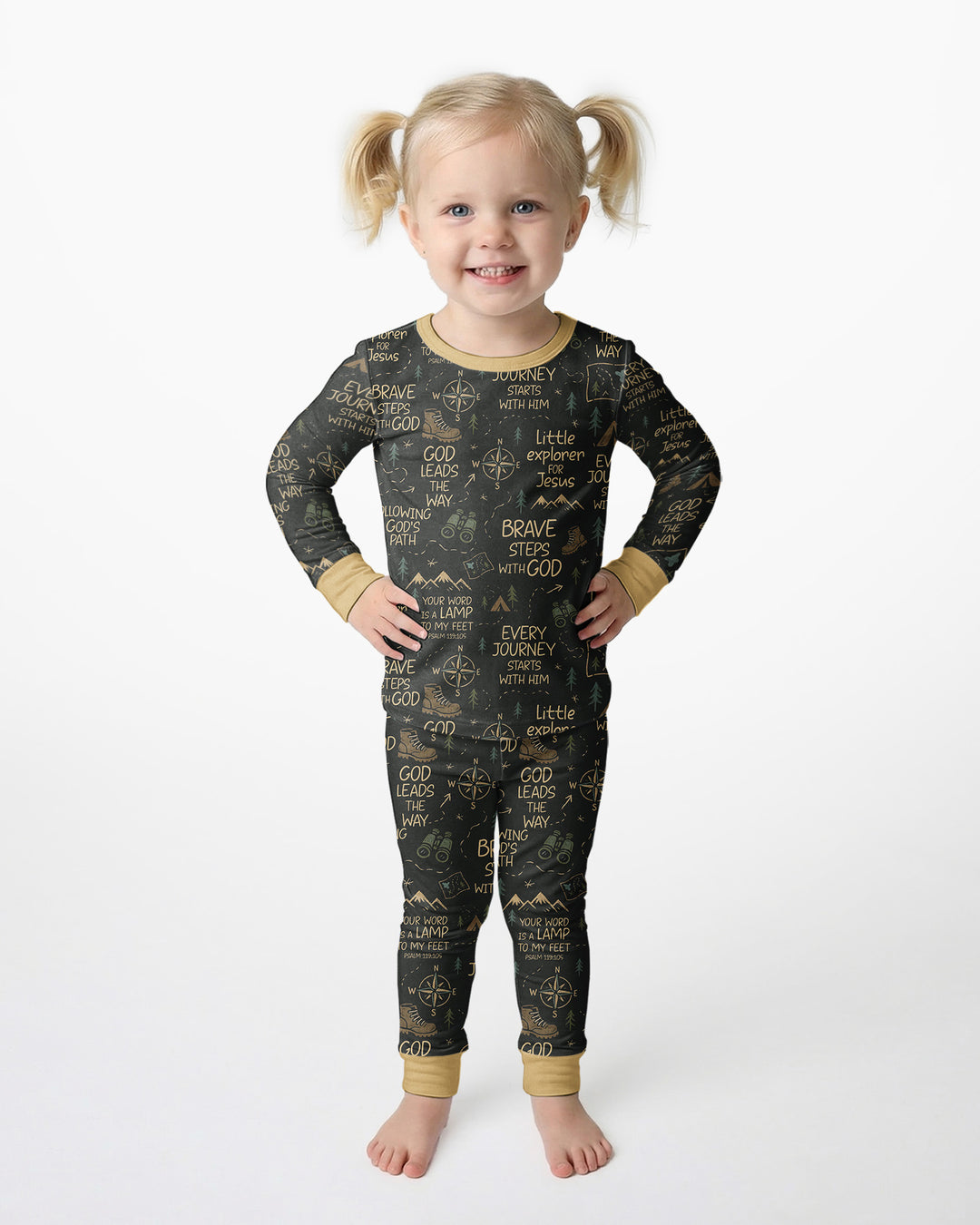 Template Bamboo Two Piece Long Sleeve Pyjamas Set