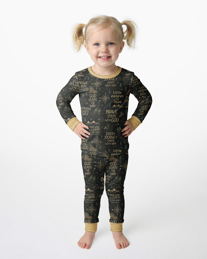 Template Bamboo Two Piece Long Sleeve Pyjamas Set