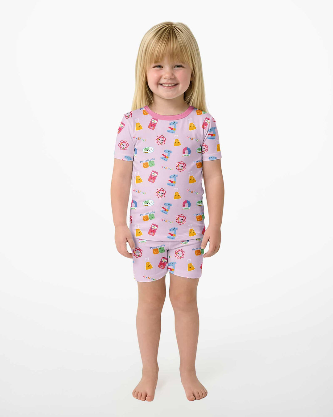 Scientist Lover Family Matching Bamboo Two Piece Short Sleeve Shorts Pajama Set