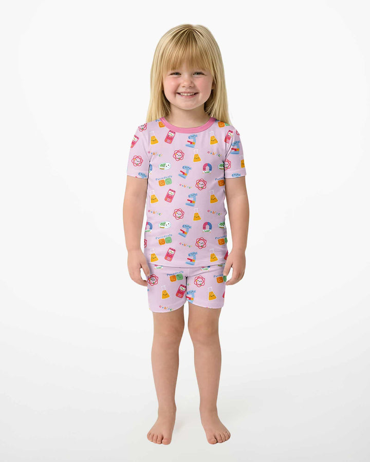 Scientist Lover Family Matching Bamboo Two Piece Short Sleeve Shorts Pajama Set