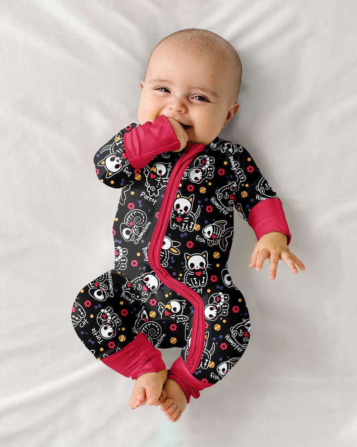 Kawaii Skeleton Pets Bamboo Convertible Zippy