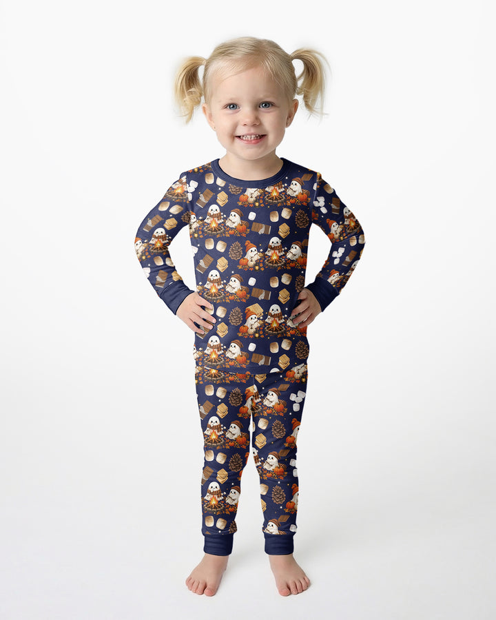 Campfire Boo Bamboo Two Piece Long Sleeve Pajama Set